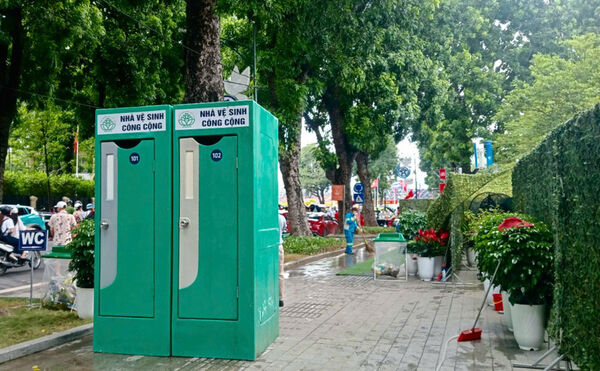 Hà Nội chuẩn bị chu đáo hệ thống nhà vệ sinh miễn phí phục vụ
lễ Quốc khánh